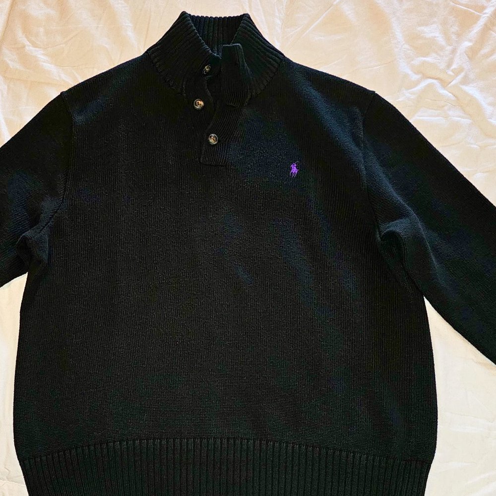 Polo Ralph Lauren Mesh-Knit Mockneck Sweater